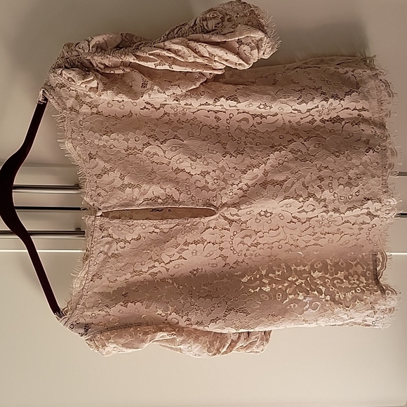 Joie nude beige colored lace top - Picture 3 of 8
